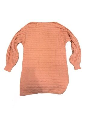 Women’s Cable Knit Sweater - Peach Pink
